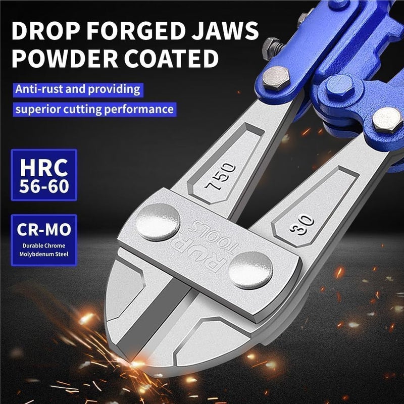 vomex 8" Mini Bolt Cutter - Cr-V Steel,Ergonomic Soft Non-Slip Grip,Safety Lock,for Small Screws,Hooks,Fence,Mini Wire Cutters Heavy Duty - Image 3